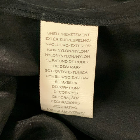 MARC JACOBS Size S Black Nylon Mesh Bow Blouse