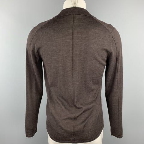PAOLO PECORA Size M Brown Wool Notch Lapel Lighweight Jacket