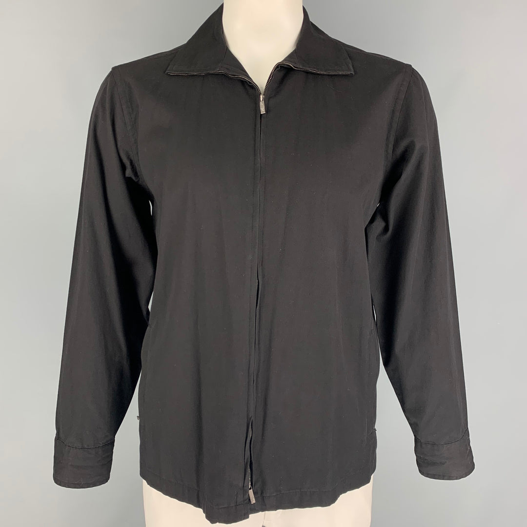 KENZO Size M Black Cotton Zip Up Jacket