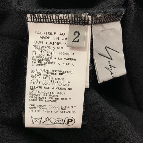 YOHJI YAMAMOTO Size M Black Wool Long Sleeve Dress