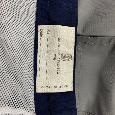 BRUNELLO CUCINELLI Size 34 Grey Polyester Cargo Swim Trunks