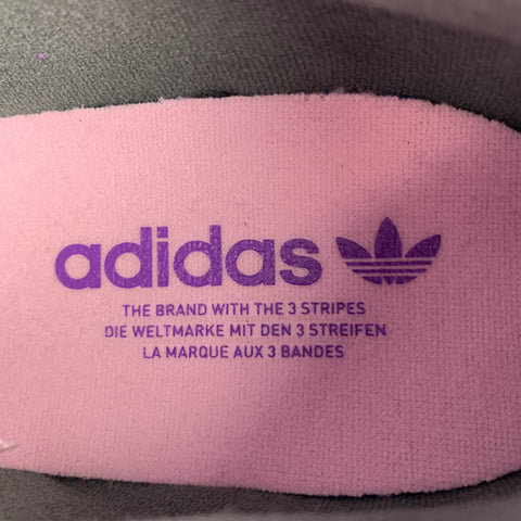 ADIDAS Size 10.5 Green & Purple Mixed Materials Nylon Lace Up Sneakers