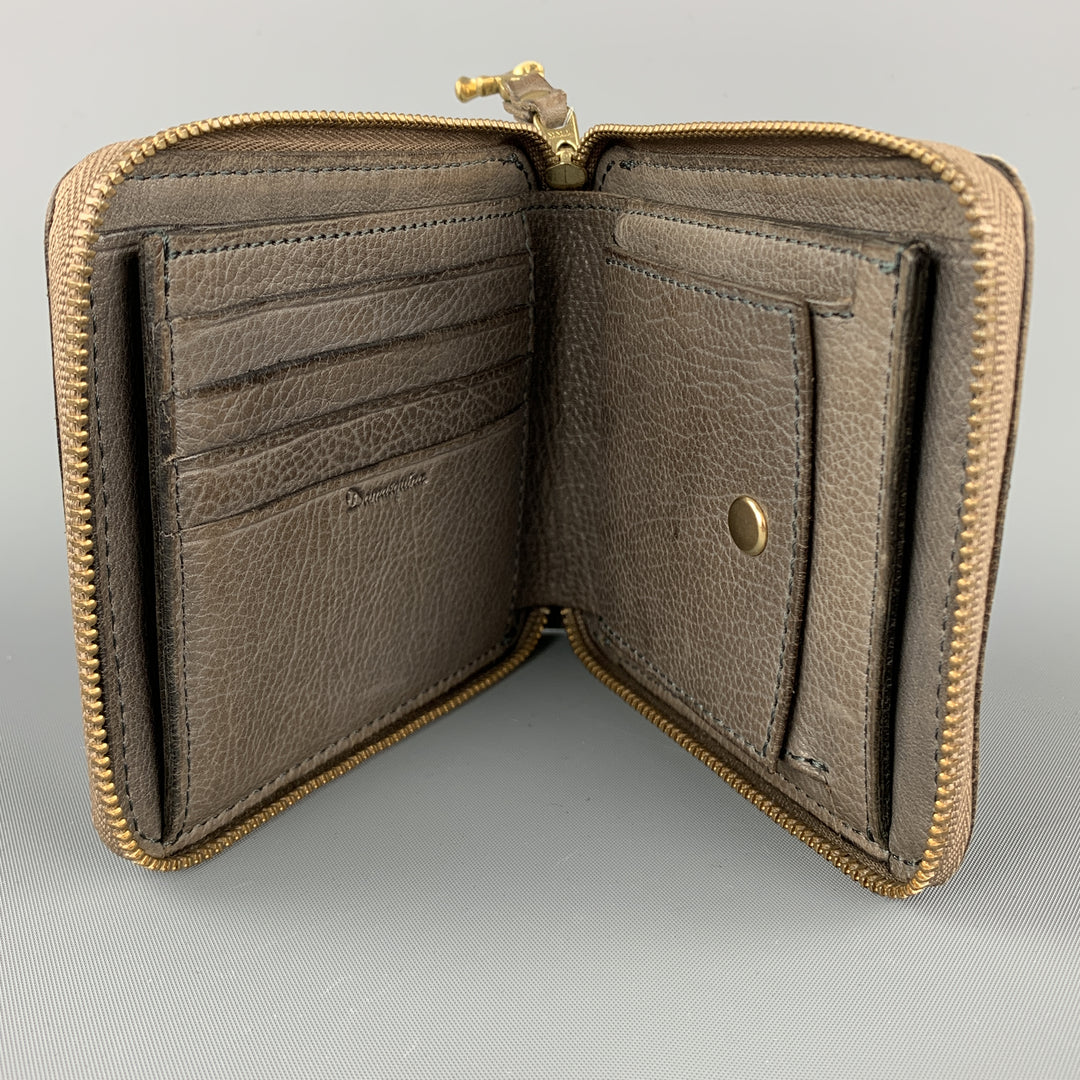 DAMASQUINA Brown Solid Leather Wallet