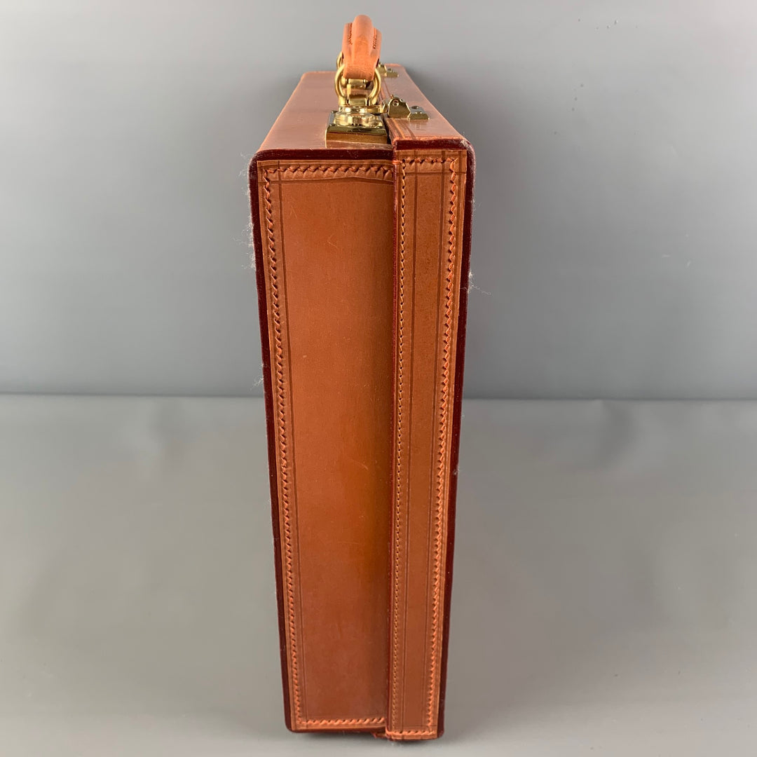 SWAINE ADENEY BRIGG Tan Leather Briefcase