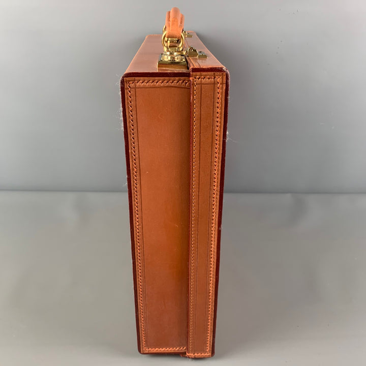 SWAINE ADENEY BRIGG Tan Leather Briefcase