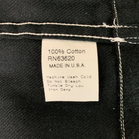 GITMAN BROS Size M Black Contrast Stitch Cotton Long Sleeve Shirt