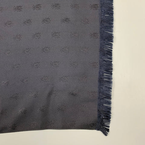 HERMES Black Royal Bee Jacquard Silk Scarf