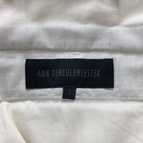 ANN DEMEULEMEESTER 38 Regular Navy Cotton Notch Lapel Suit
