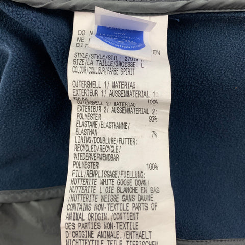 CANADA GOOSE Size L Dark Blue Quilted Nylon Polyester Jacket