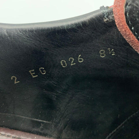PRADA Taille 9,5 Chaussures à lacets à plateforme en cuir bordeaux