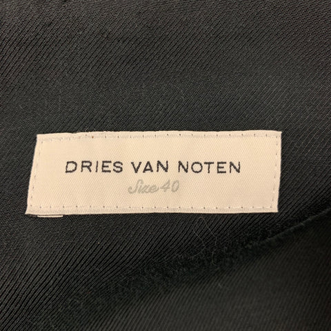 DRIES VAN NOTAN Talla 8 Chaqueta con solapa de pico en mezcla de lana azul marino