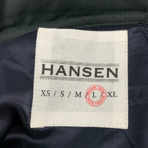 HANSEN Size L Charcoal Wool Polyester Belted Winter Trouser Pants