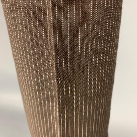 RALPH LAUREN Size 42 Long Brown Stripe Wool Notch Lapel Suit