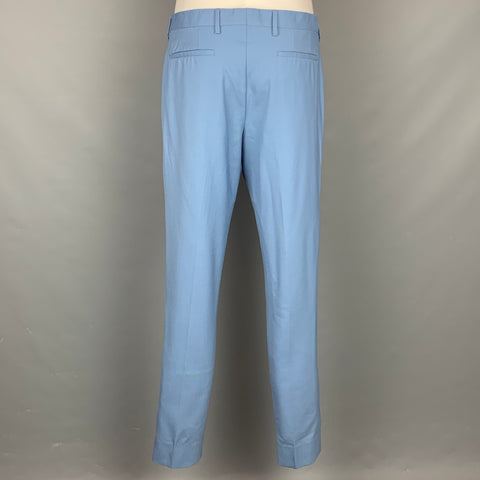PAUL SMITH Soho Fit Size 40 Regular Light Blue Wool Notch Lapel Suit