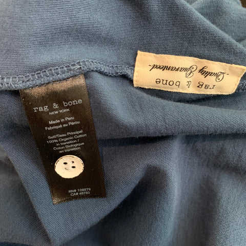 RAG & BONE Size L Blue Cotton Buttoned Polo