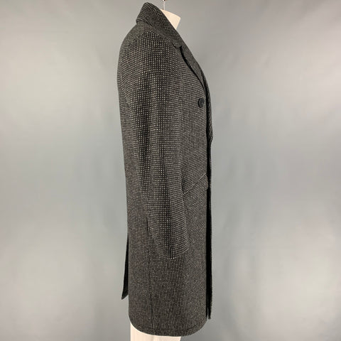 THE KOOPLES Taille S Manteau à revers cranté en laine mélangée gris noir