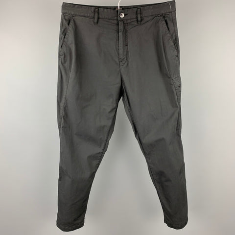 STONE ISLAND Shadow Project Size 34 Black Cotton Blend Zip Fly Casual Pants