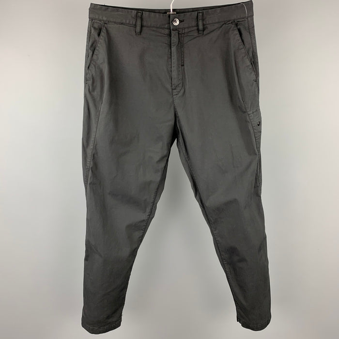 STONE ISLAND Shadow Project Size 34 Black Cotton Blend Zip Fly Casual Pants