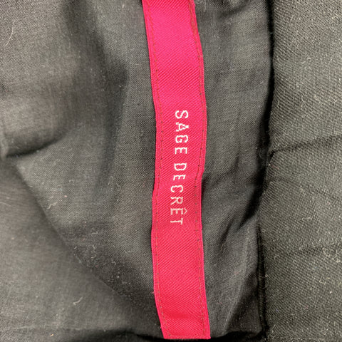 SAGE DE CRET Size L Navy Solid Wool Blend Casual Pants