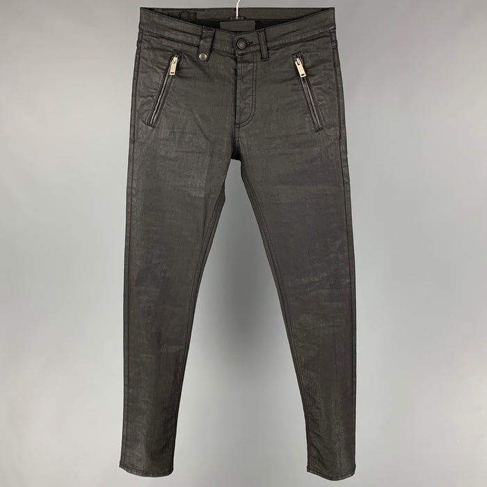 ALEXANDER MCQUEEN Size 30 Black Cotton Button Fly Jeans