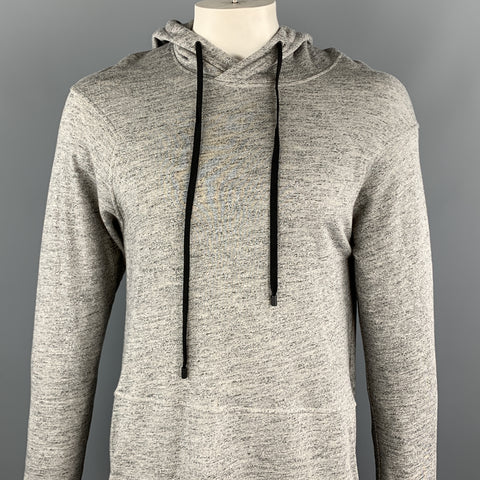 PUBLIC SCHOOL Size L Grey Heather Cotton Hooded Sweatshirt
