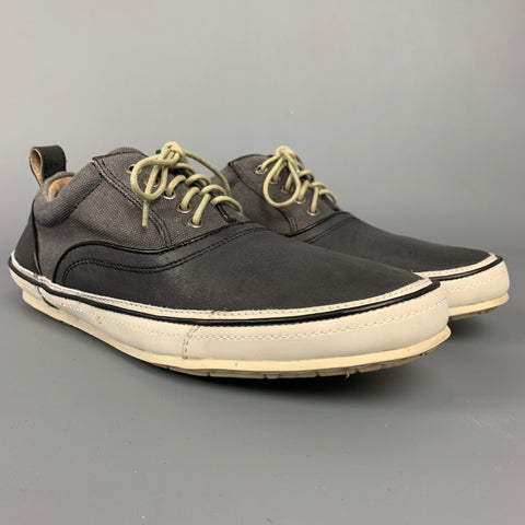 JOHN VARVATOS Taille 8 Baskets en toile bicolore grises