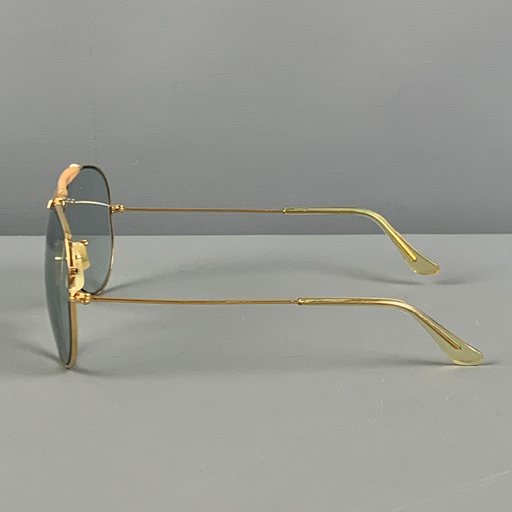 Gafas de sol de aviador de metal dorado vintage RAY-BAN
