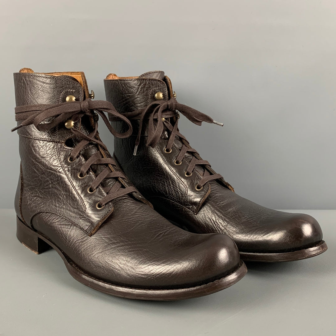 JOHN VARVATOS Size 9.5 Brown Leather Boots
