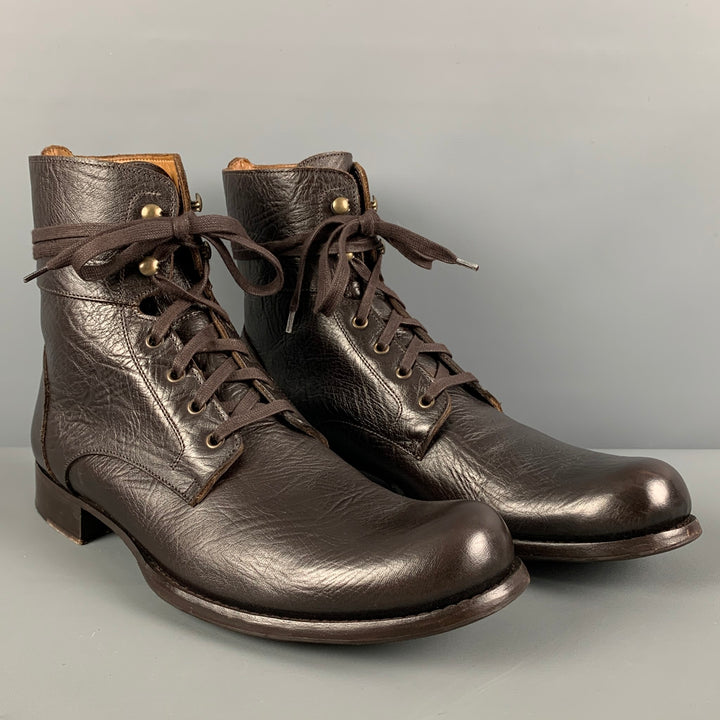 JOHN VARVATOS Size 9.5 Brown Leather Boots