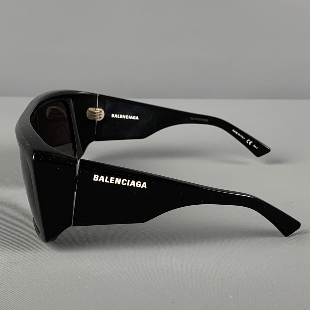 BALENCIAGA Black Acetate Square Sunglasses