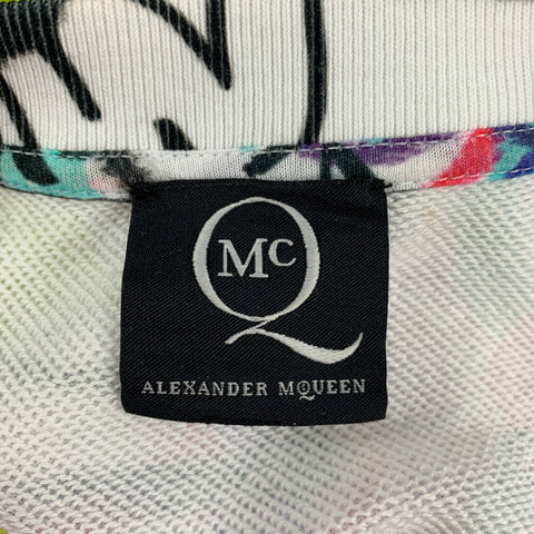 MCQ by ALEXANDER MCQUEEN Size XS White Multi-Color Graffiti Cotton Pullover