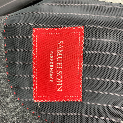 SAMUELSOHN Size 40 Regular Dark Gray Wool / Cashmere Custom Suit