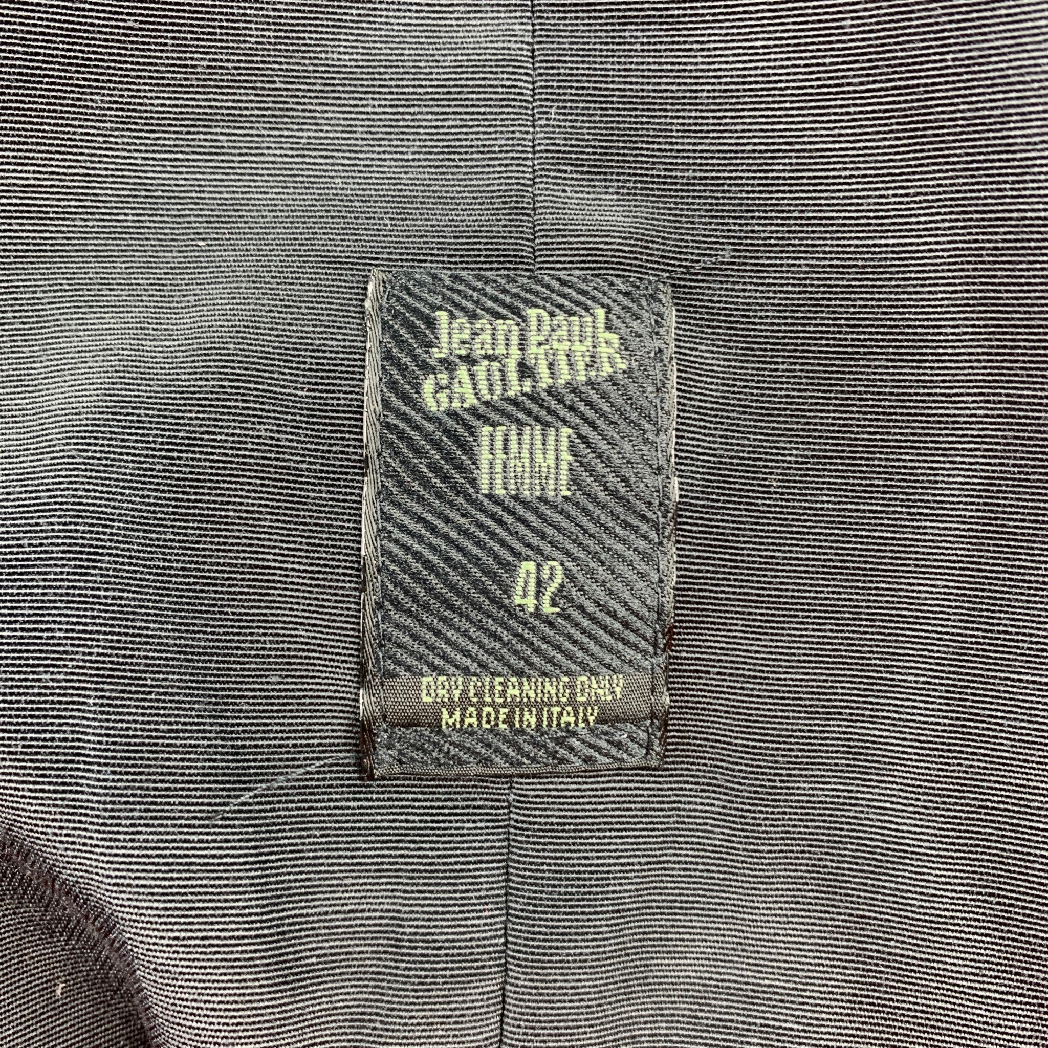Vintage JEAN PAUL GAULTIER Size 6 Black Velvet Bull Head Button