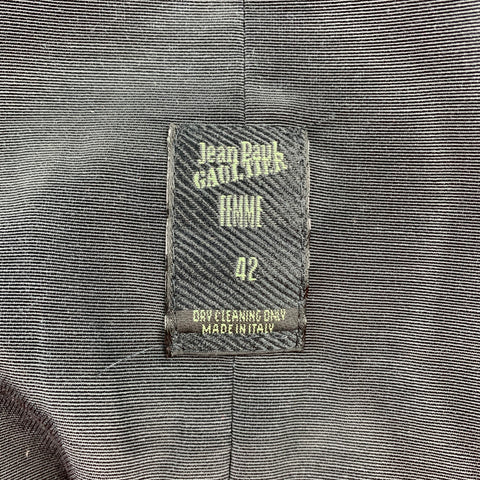 Vintage JEAN PAUL GAULTIER Size 6 Black Velvet Bull Head Button Vest