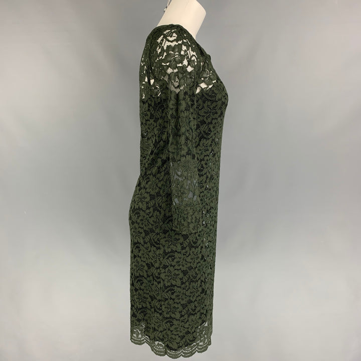 DIANE VON FURSTENBERG Size 4 Dark Green Polyamide Blend Long Sleeve Dress