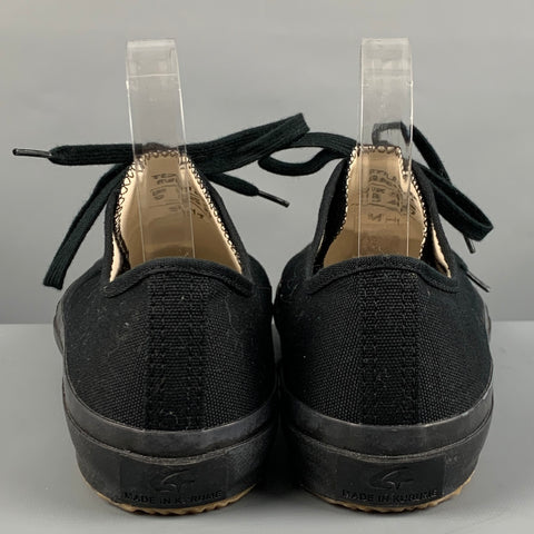MOONSTAR Size 9 Black Canvas Low Top Sneakers