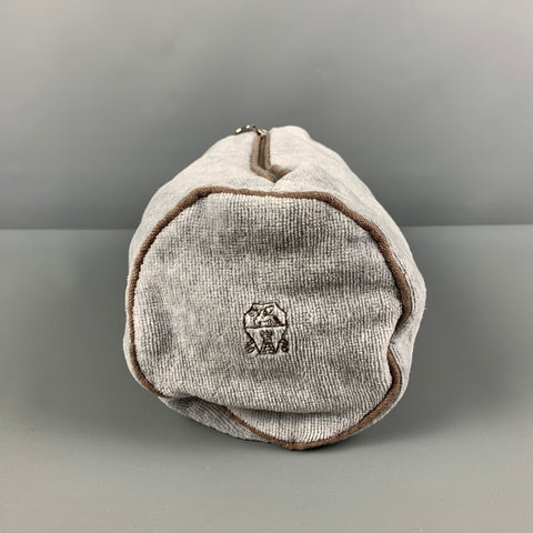 BRUNELLO CUCINELLI Neceser de algodón gris