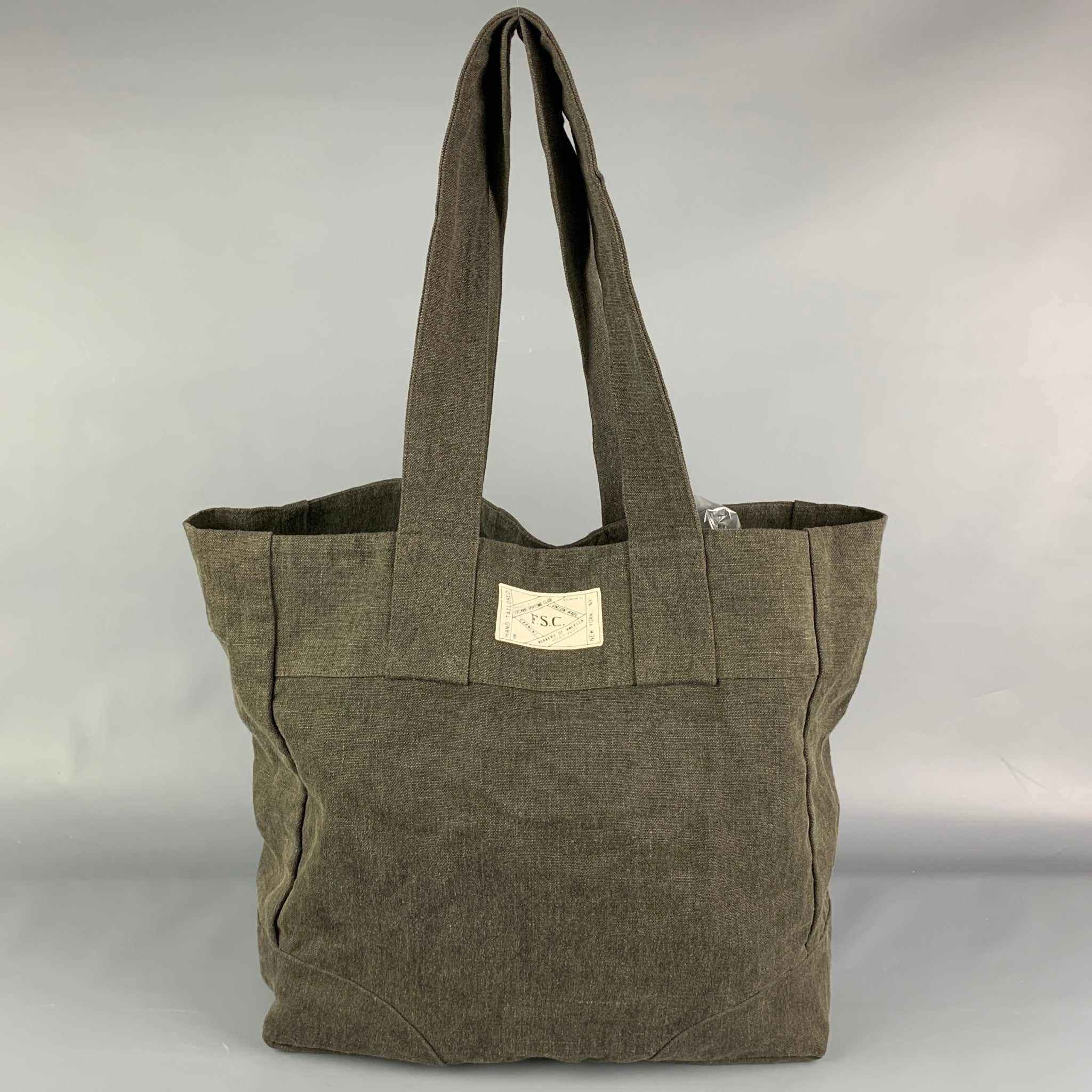 FREEMANS SPORTING CLUB Olive Linen Tote Bag