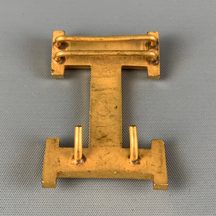 HERMES Size Gold Tone Metal Belt Buckle