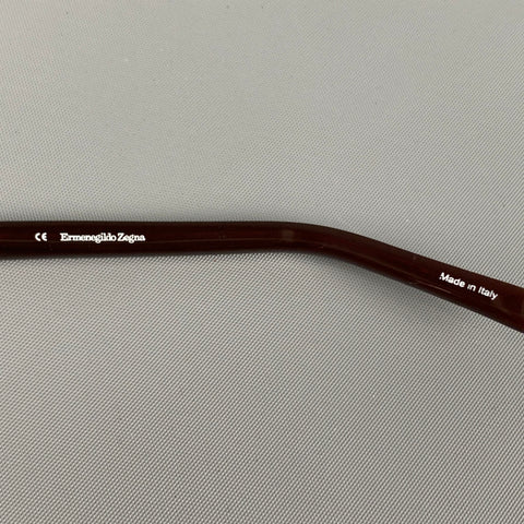 ERMENEGILDO ZEGNA Brown Acetate Metal Frames