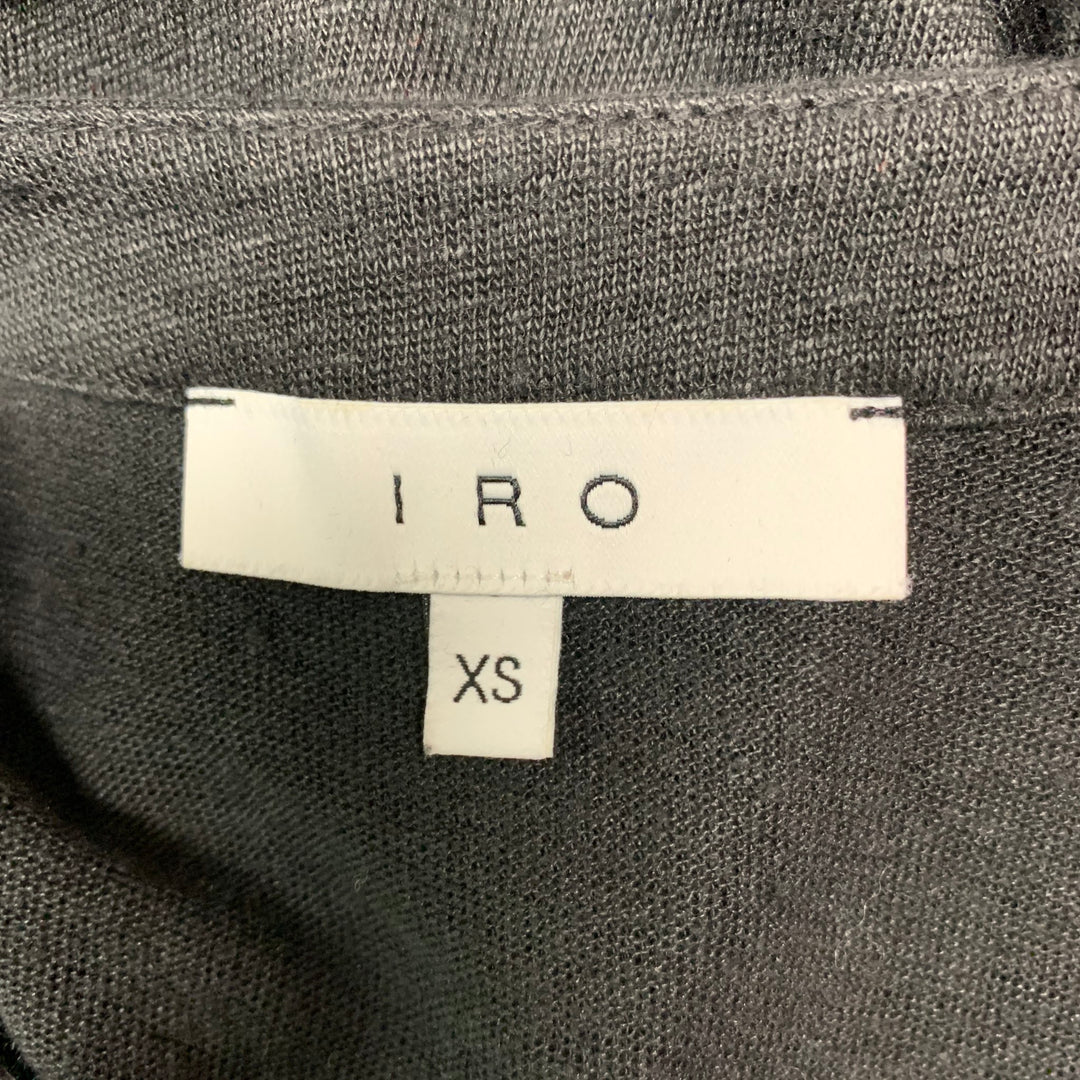 IRO Tissa Size XS Black Solid Linen Sleeveless Tank Top