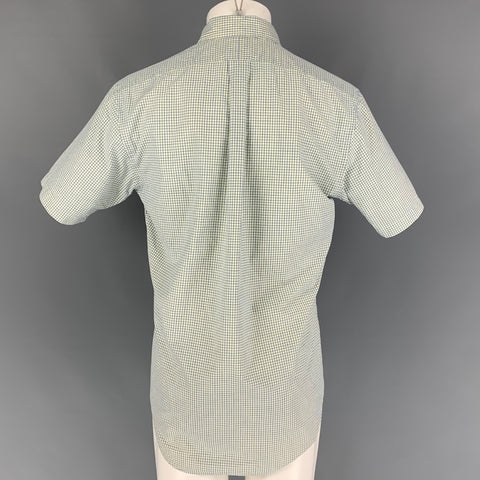 RALPH LAUREN Size S Lime Green Blue Checkered Cotton Button Up Long Sleeve Shirt