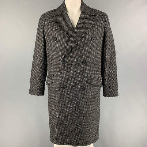 THE KOOPLES Taille S Manteau à revers cranté en laine mélangée gris noir