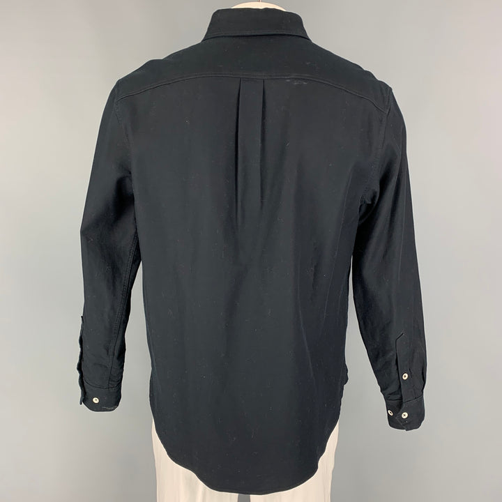 RAG & BONE Size L Black Cotton Button Up Long Sleeve Shirt