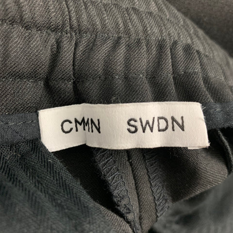 CMMN SWND Size 32 Black Wool Elastic Waistband Casual Pants