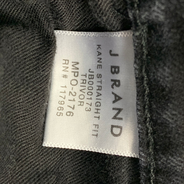 J.BRAND Size 36 Black Cotton Straight Jeans