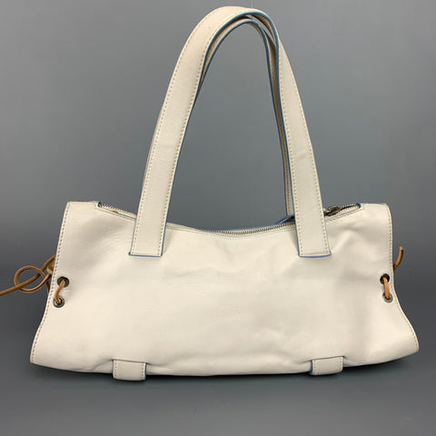 TOD'S Bolso de mano con asa superior de piel color hueso