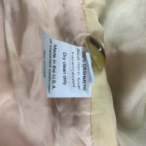 BRENDA KETT Size M Pink Beige Cashmere Buttoned Vest