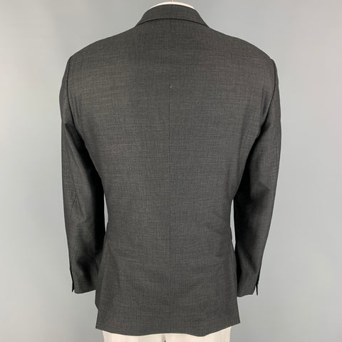 JOHN VARVATOS Size 46 Regular Dark Gray Wool / Silk Sport Coat