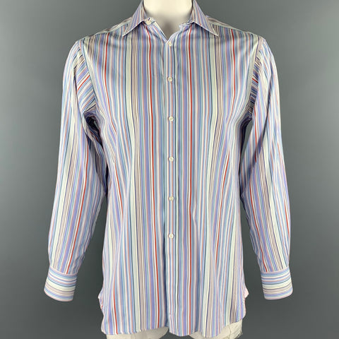 THOMAS PINK Size M Multi-Color Stripe Cotton Button Up Long Sleeve Shirt